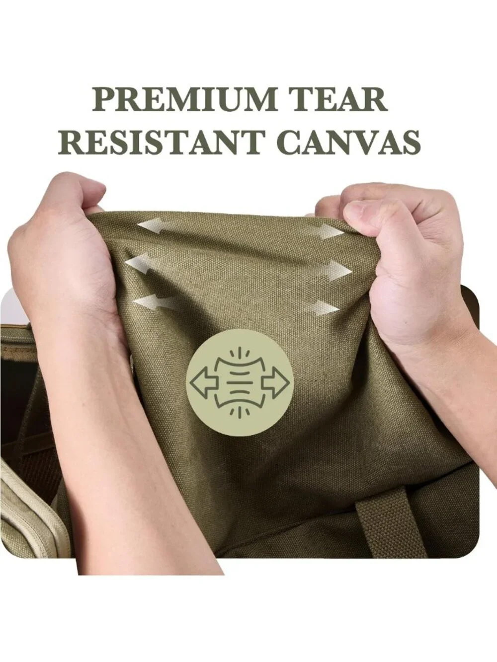 Expandable 60L Canvas Duffle Bag | Durable Vintage Weekender Travel Bag